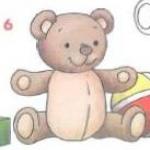 Медвежонок - пошаговое рисование, уроки для малышей