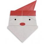 Снеговик - детская поделка оригами, схема