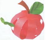 Яблочко - поделка для детей из бумаги